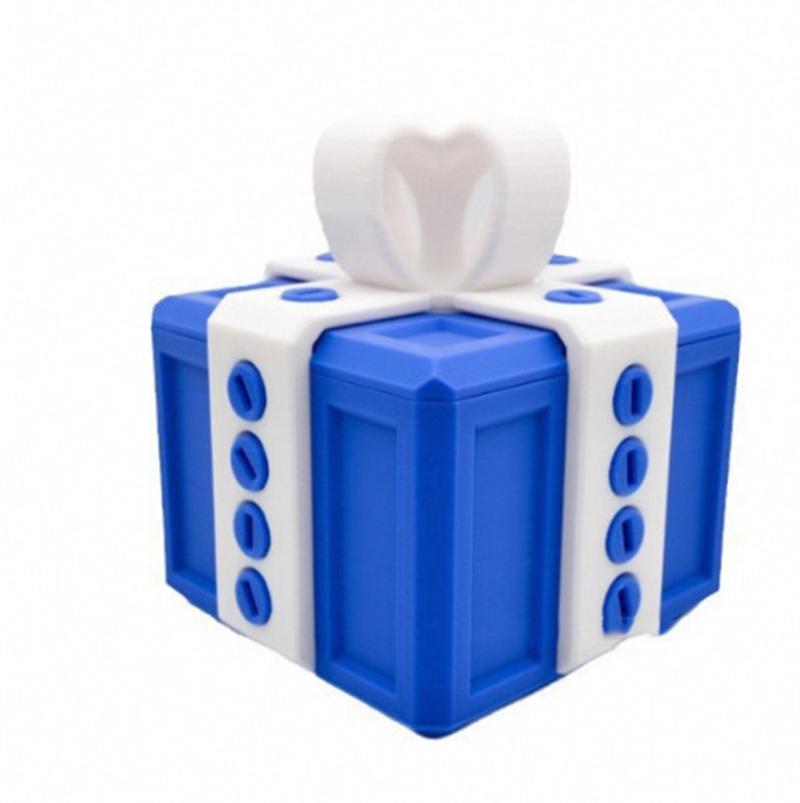 3D Printed Annoying Gift Box with Screws Take Apart Box to Get Gift Puzzle of Box Toy Surprise Funny Prank Christmas Gift Box