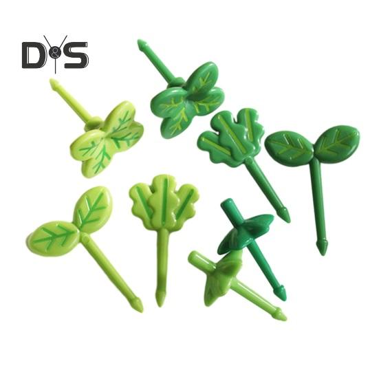 6ks/sada Rozkošný mini dinosauří ovocné vidličky Roztomilé kreslené zvíře Bento Stick Decoration Vidlička Fruit Stick