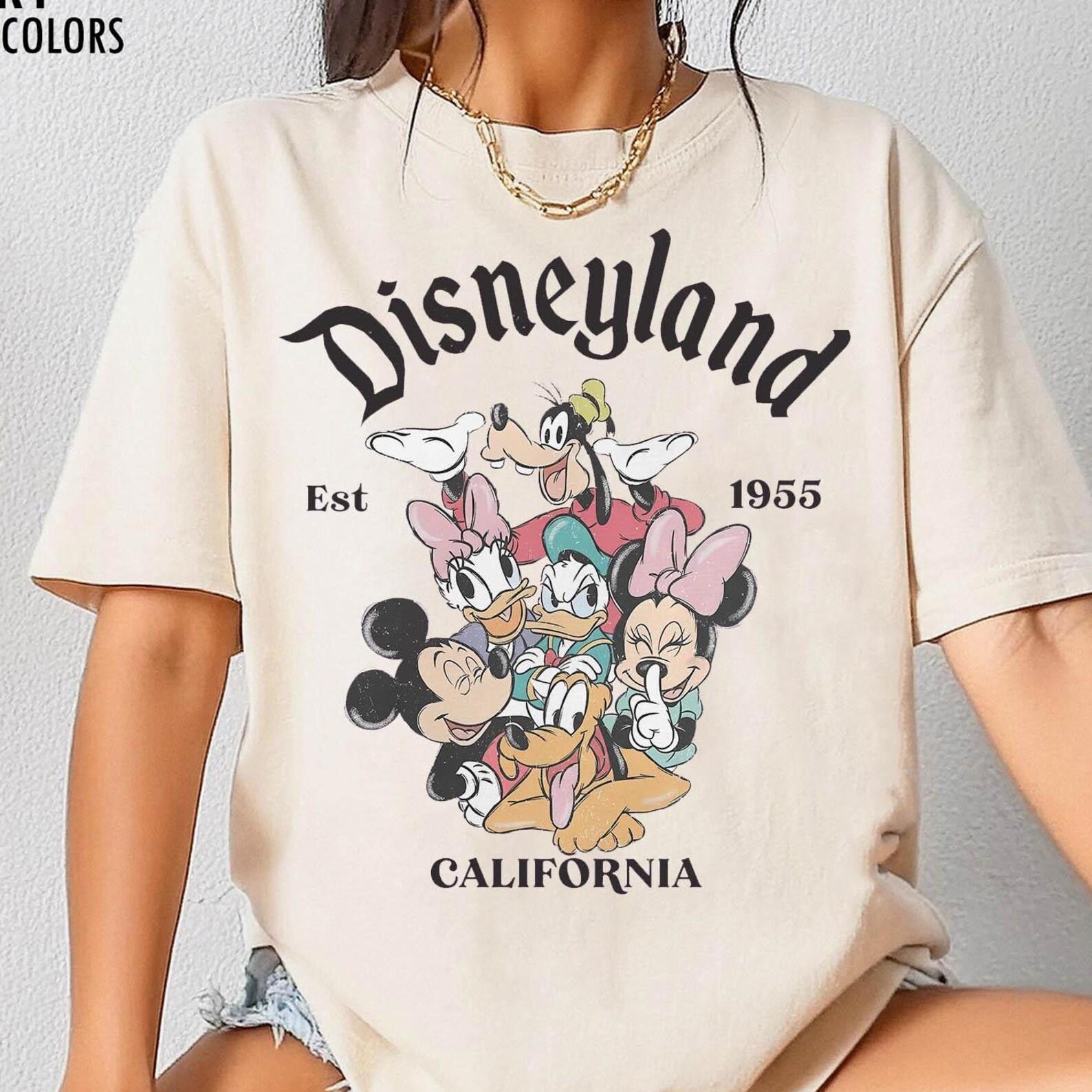 Disneyland California Est 1955 Family Trip Shirt, Mickey & Friends Matching Tee, Retro Comfort Colors Disney Vacation Trip 2026 Shirts M