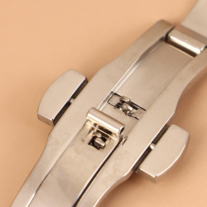 1ks spona s motýlkem z nerezové oceli s leštěným knoflíkem řemínek k hodinkám 15/17/19/21/23/25 mm řemínky k hodinkám spona Příslušenství