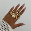 6Pcs Vintage Punk Flower Starfish Rings Set for Women Men Metal Multilayer Pearl Knuckle Ring Jewelry Daily Wear
