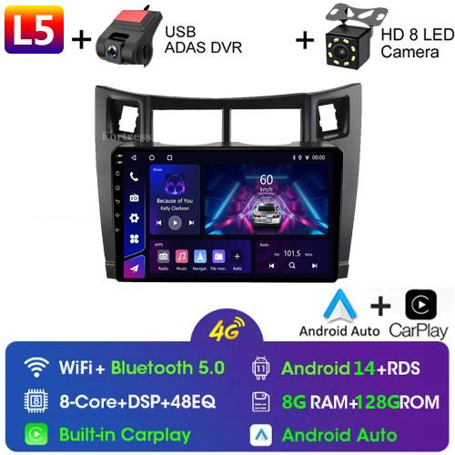4G+64G Car Multimedia Player for Toyota Yaris 2007 Radio Fascia Car Radio 2005 - 2012 Android GPS Navigator 2 Din carplay stereo