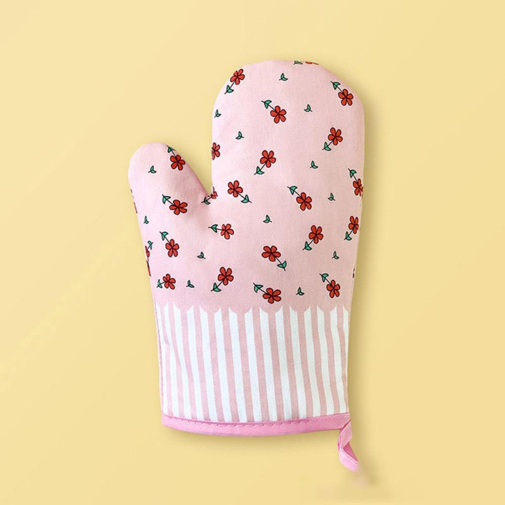 Haushalts-Blumenpunkte Hitzeschutzhandschuhe Verdickte Verbrühschutz-Ofenhandschuhe Mikrowellenhandschuhe Hohe Temperatur