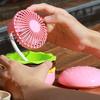 Air Cooler Novelty Hamburger Mini Fan with Makeup Mirror Foldable Design 3-Speed Wind Adjustment USB Rechargeable Cooling Fan