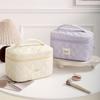 Fashion Cotton Makeup Bag Storage Organized Spacious Beauty Case With Zippered Quilted Cosmetic Bags