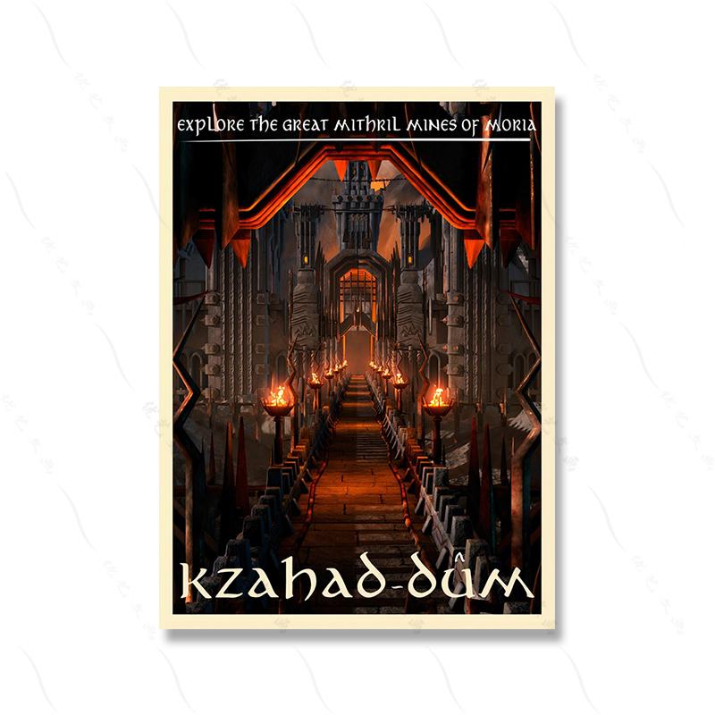 

Фільм Плакат Настінний Друк Ретро Подорож Абстрактне Полотно Вінтаж Плівка Середзем я Пейзаж Картина Толкієна Дитяча кімната Домашній декор 30x40cm No Framed