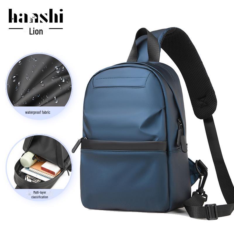 

Водонепроницаемая нагрудная и плечевая сумка унисекс — стильная, легкая, высококачественная сумка для поездок на работу и путешествий. синий