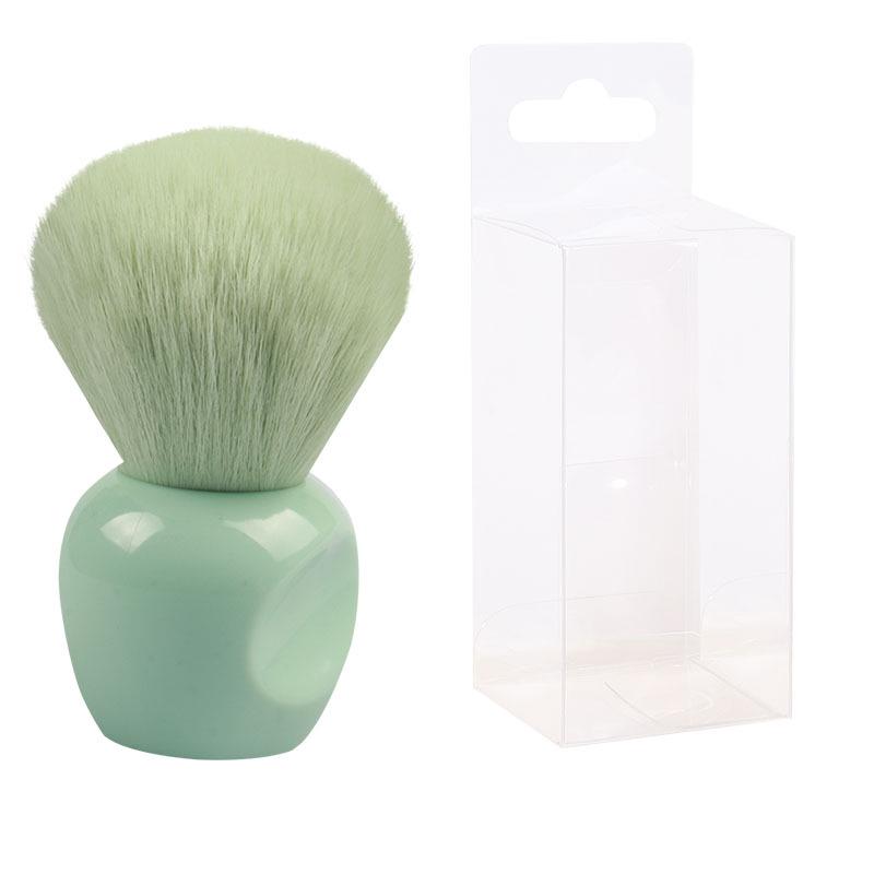 Compact Short-Handled Makeup Brush for Foundation, Blush, and Powder