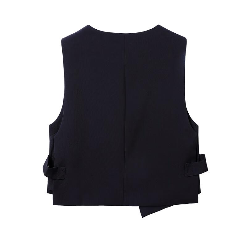 Women's Asymmetric One-Button Suit Vest
