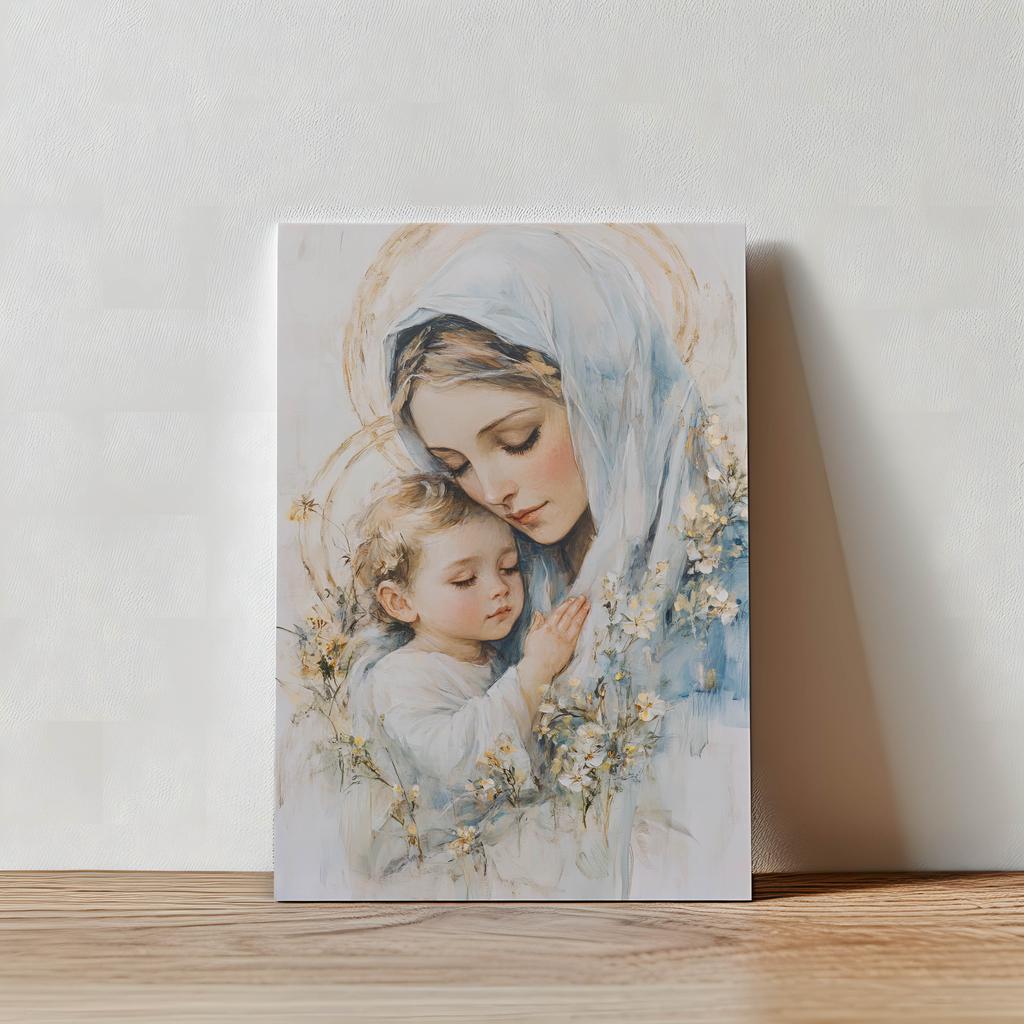 Mother With Child - Picture of the Virgin Mary with Child Mother With Child - Picture of the Virgin Mary with Child, 40X50 Cm, Frameless, Matte Paper 2