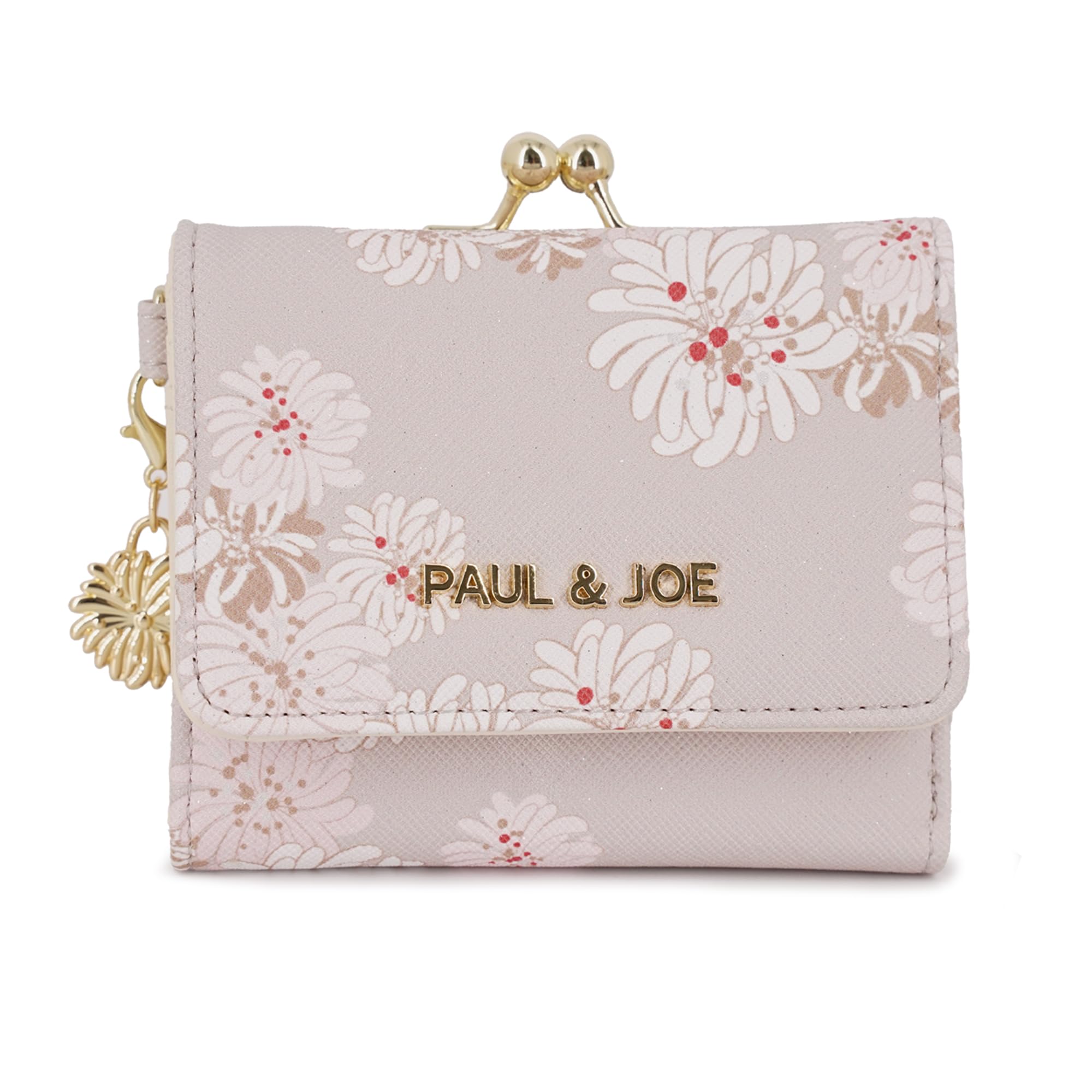 

ACCESSOIRES Mini Wallet Chrysantheme Print Floral Wallet Clasp Wallet [Paul & Joe] PJA-W972 Women s бежевий