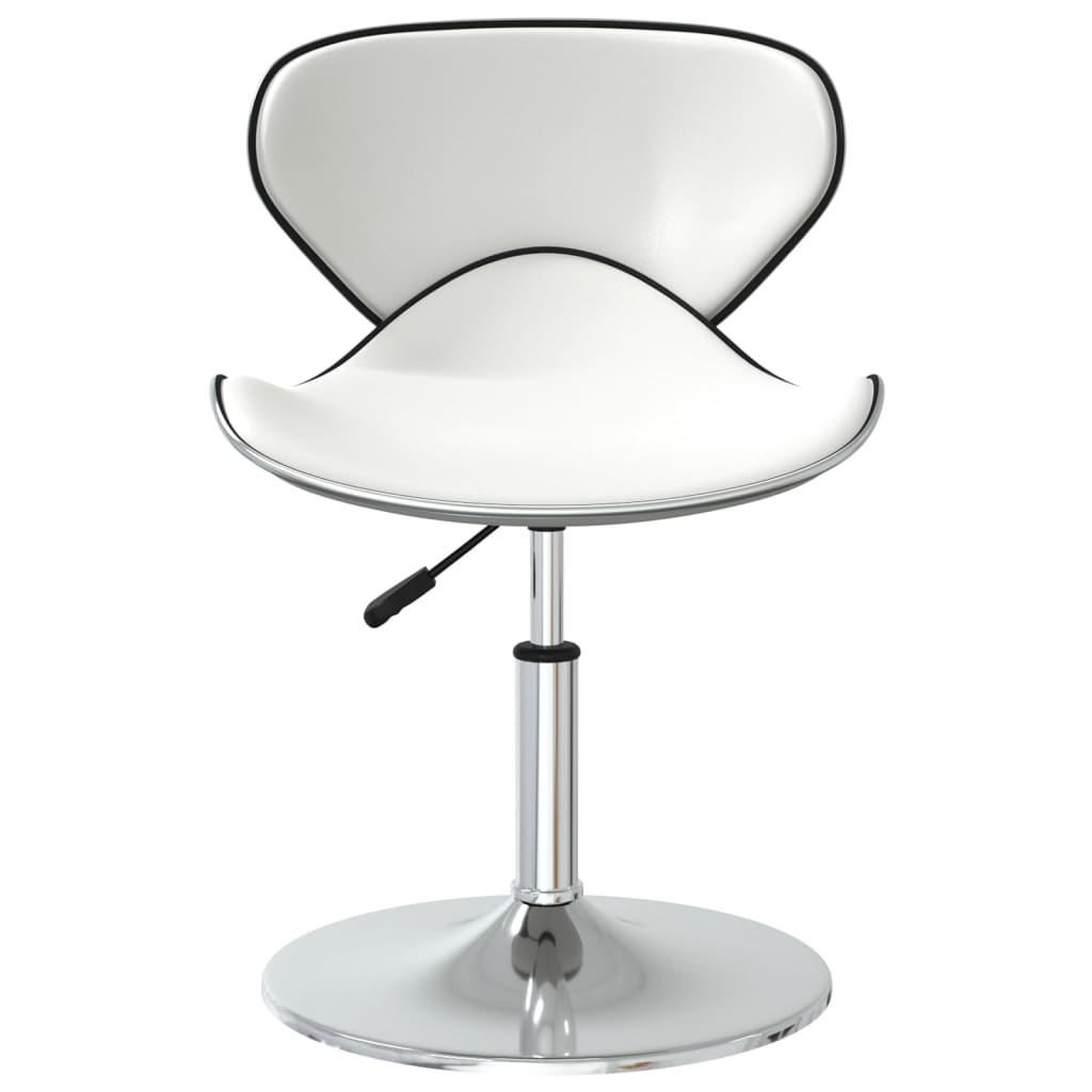 Vidaxl Dining Chairs, 4 Pcs, White, Upholstered In Faux Leather