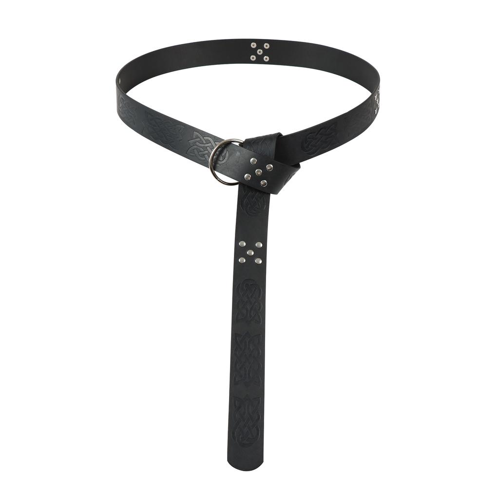 3pcs Medieval Vintage Print Belts Viking Warrior Waist Hanging Tool Fanny Pack Skirt Clip Halloween Role Play Props