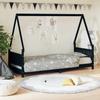 Kids Bed Black 80x200 cm Solid Pine Wood
