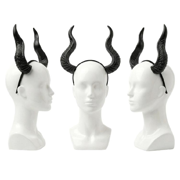 Bandeau à Cornes de Diable Costume d'Halloween pour Fêtes Cosplay, Photobooth, Styling de Scène et Détail de Fête Cornes en Plastique