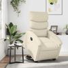 Electric Recliner Chair with Rising Function Cream Faux Leather