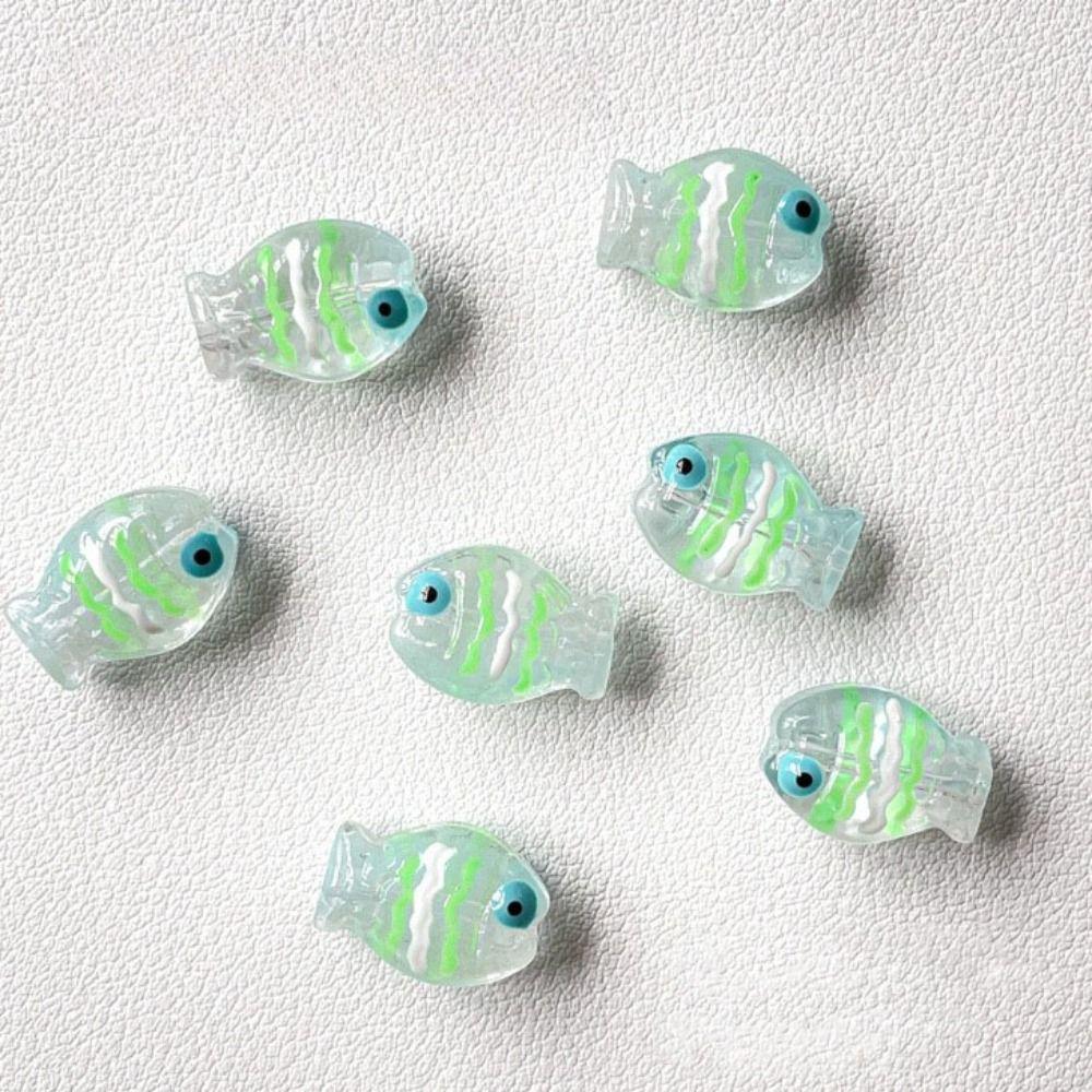 10pcs/set Handmade Craft Fish Shape Spacer Loose Beads Jewelry Making Material Bracelet Making Kit