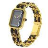 Chanel Premiere M Watches H0001 blackDial Plated Gold/leather Quartz Analog Display Women Used
