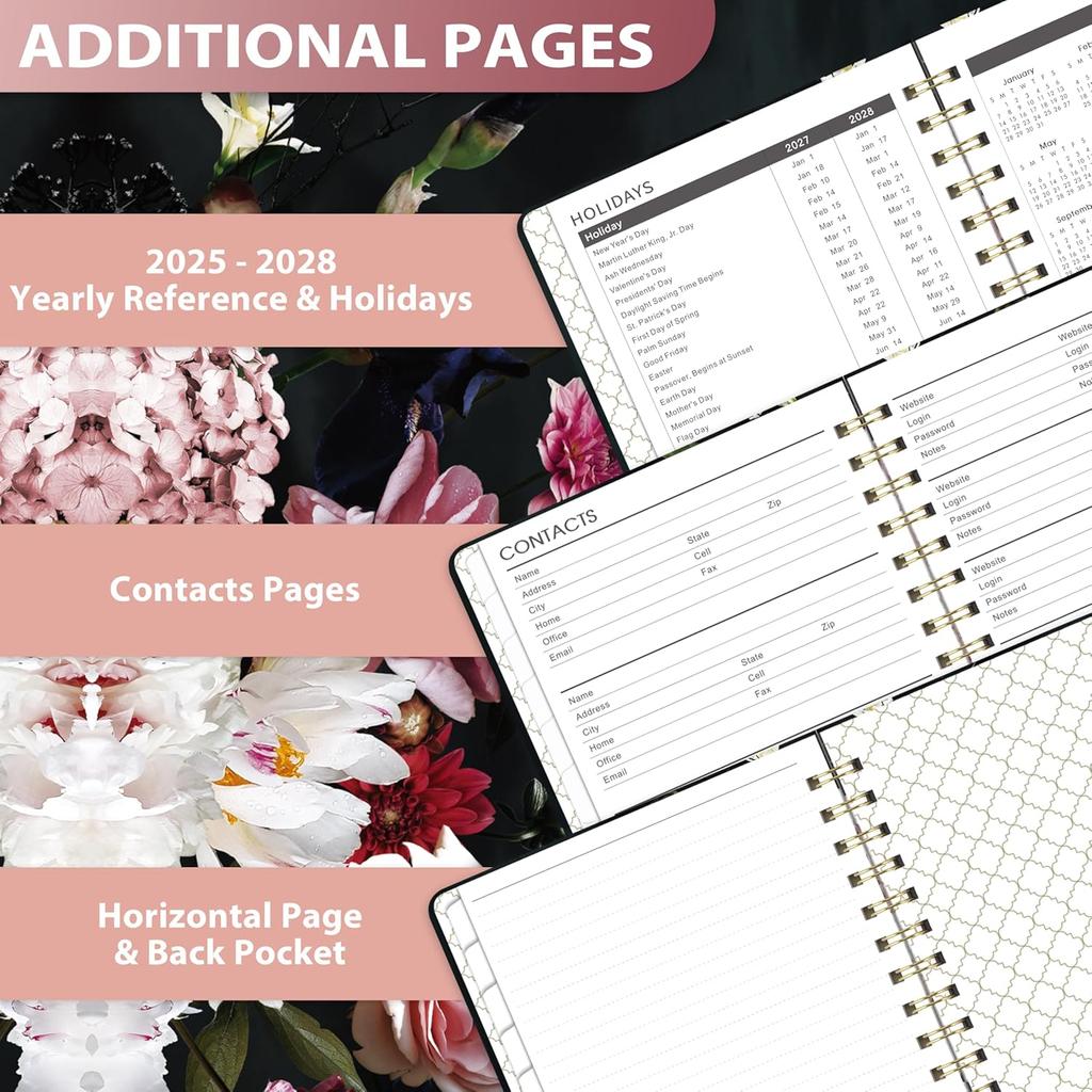 2025-2028 Monthly Planner/Calendar - 3 Year Monthly Planner 2025-2028, JUL. 2025 - JUN. 2028, 6.3" × 8.4", Monthly Calendar with Monthly Tab, Back