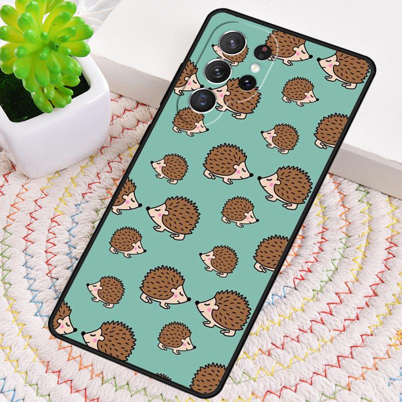 Hedgehog Cute Silicone Phone Case For Samsung Galaxy Note 10 Pro S26 S25 S24 S23 S22 S21 Plus S25Ultra Capa Cover