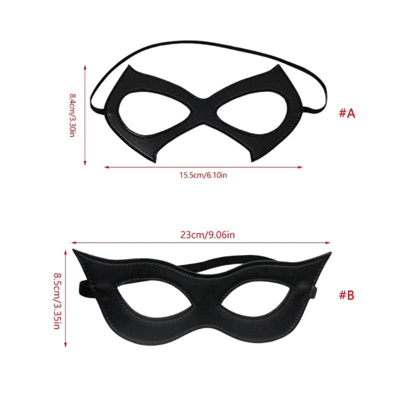 Friendly PU Leather Masquerades Mask With Adjustable Elastic Band For Themed Parties Stage Performances