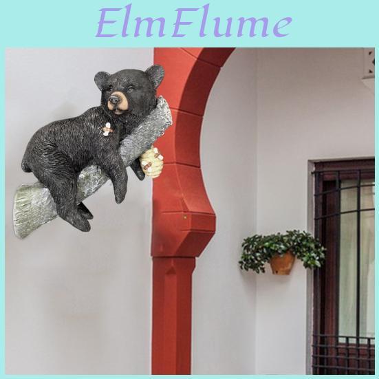 Statue Bear Yousheng Tree Handpainted Wrap Sculpture Easy Installation Whimsical Outdoor Resin Bear Sculpture