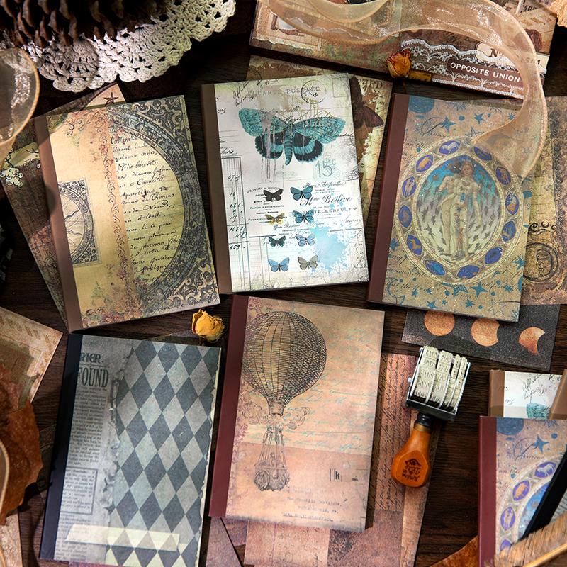 40pcs Vintage Double-Sided Material Paper DIY Scrapbook Crafts Decorative Paper for Journal Album Diary Craft Supplies