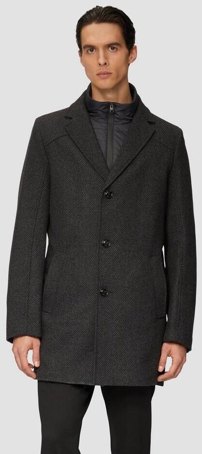 s.Oliver Coat In Wool Blend with Quilted Insert Anthracite