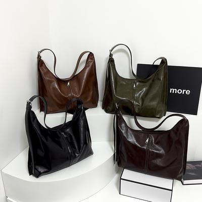 Τσάντα Tote Μεγάλης Χωρητικότητας Υψηλής Ποιότητας και Απλή για Γυναικεία Μόδα Μονόχρωμη Τσάντα Ώμου Μοντέρνα Τσάντα Crossbody για Μετακινήσεις