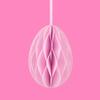 2 Pcs Easter Honeycomb Hanging Decoration 3D Paper Honeycomb Easter Egg