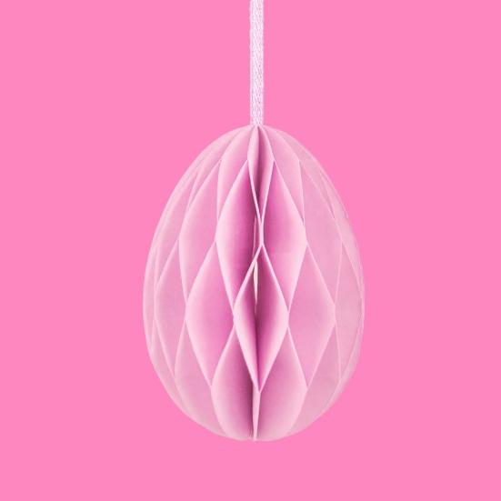 2 Pcs Easter Honeycomb Hanging Decoration 3D Paper Honeycomb Easter Egg