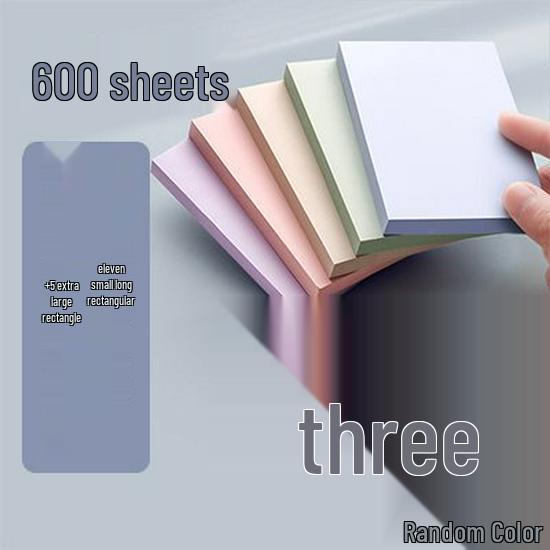 Morandi Colored Sticky Notes: Strong Adhesion, Pure Color, Large Size Student Memo Strips