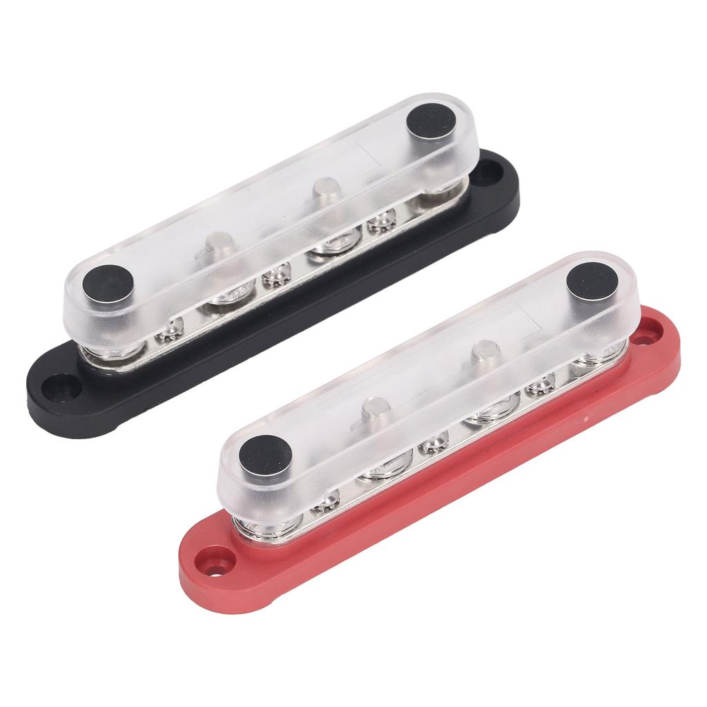 150A 10-fach Sammelschiene mit Staubabdeckung 6xM8 Schraubbolzen Klemmenblock für Auto Marine Solarsystem 12V‑48V