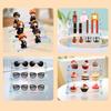 Clear Acrylic Soild Wood Display Stand for Amiibo Funko POP Figures,Cupcake Cosmetic Nail Polish Jewelry for Display Riser Shelf