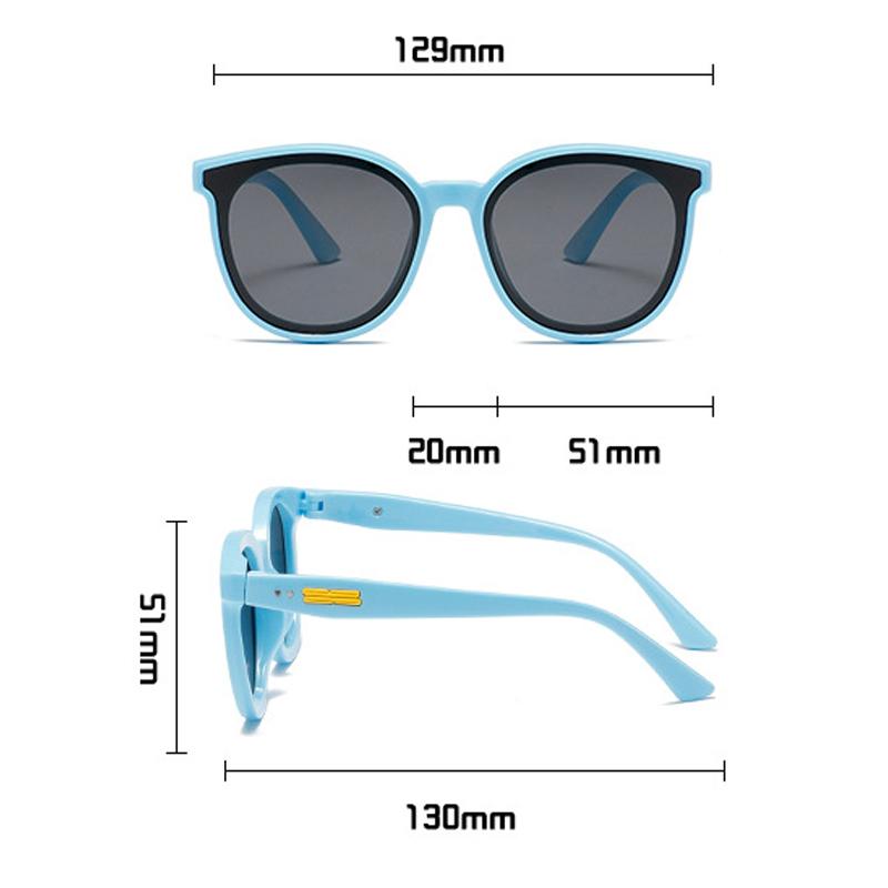New Large Frame For Boys And Girls, Uv Sunshade, Trendy, Cool Polarized Silicone Children's Sunglasses 23043