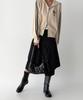 The Green Lab Dot Wrap Skirt [Black]
