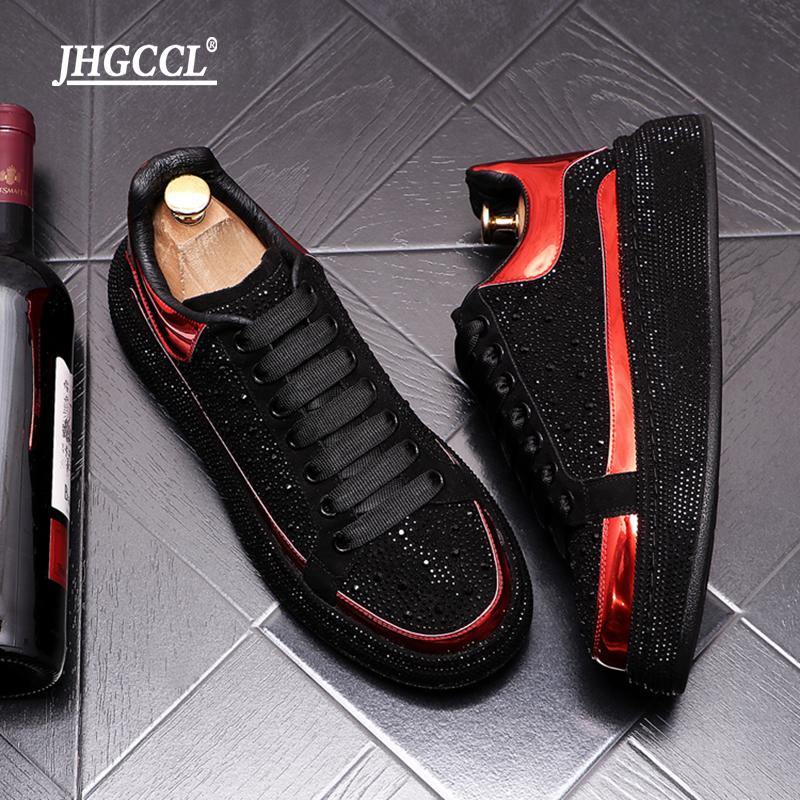 Rhinestone Luxury Designer Sneakers For Men Punk Hip Hop Platform Casual Shoes Trainers Chaussure Homme Luxe Marque A6