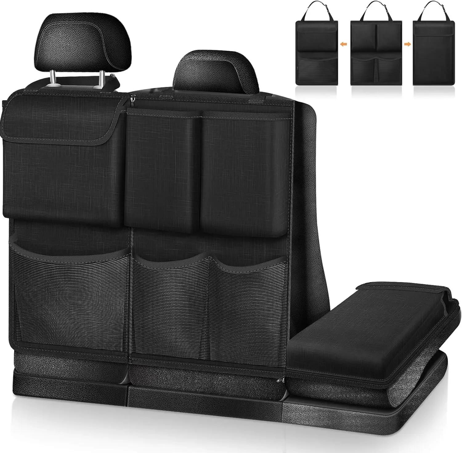 

Универсальный органайзер для багажника автомобиля, большая вместимость, ткань Оксфорд, багажник на заднее сиденье, съемный подвесной органайзер для спинки сиденья чёрный