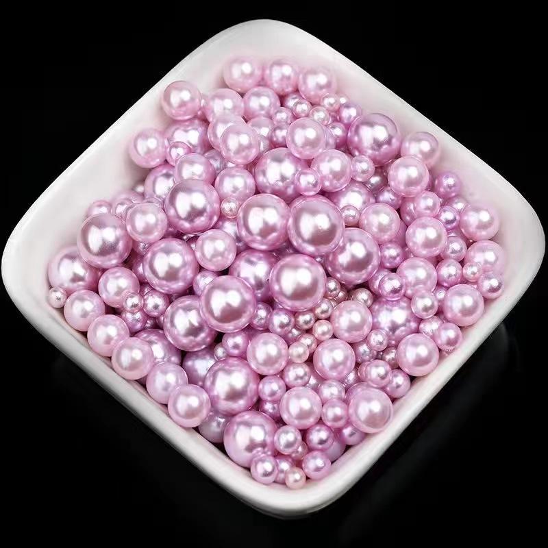 2Mm-30Mm Non-Porous Abs Imitation Pearl Water Grinding Plastic Round Bubble Beads, Shoes, Bags, Clothing Headgear, Bead Filling Accessories