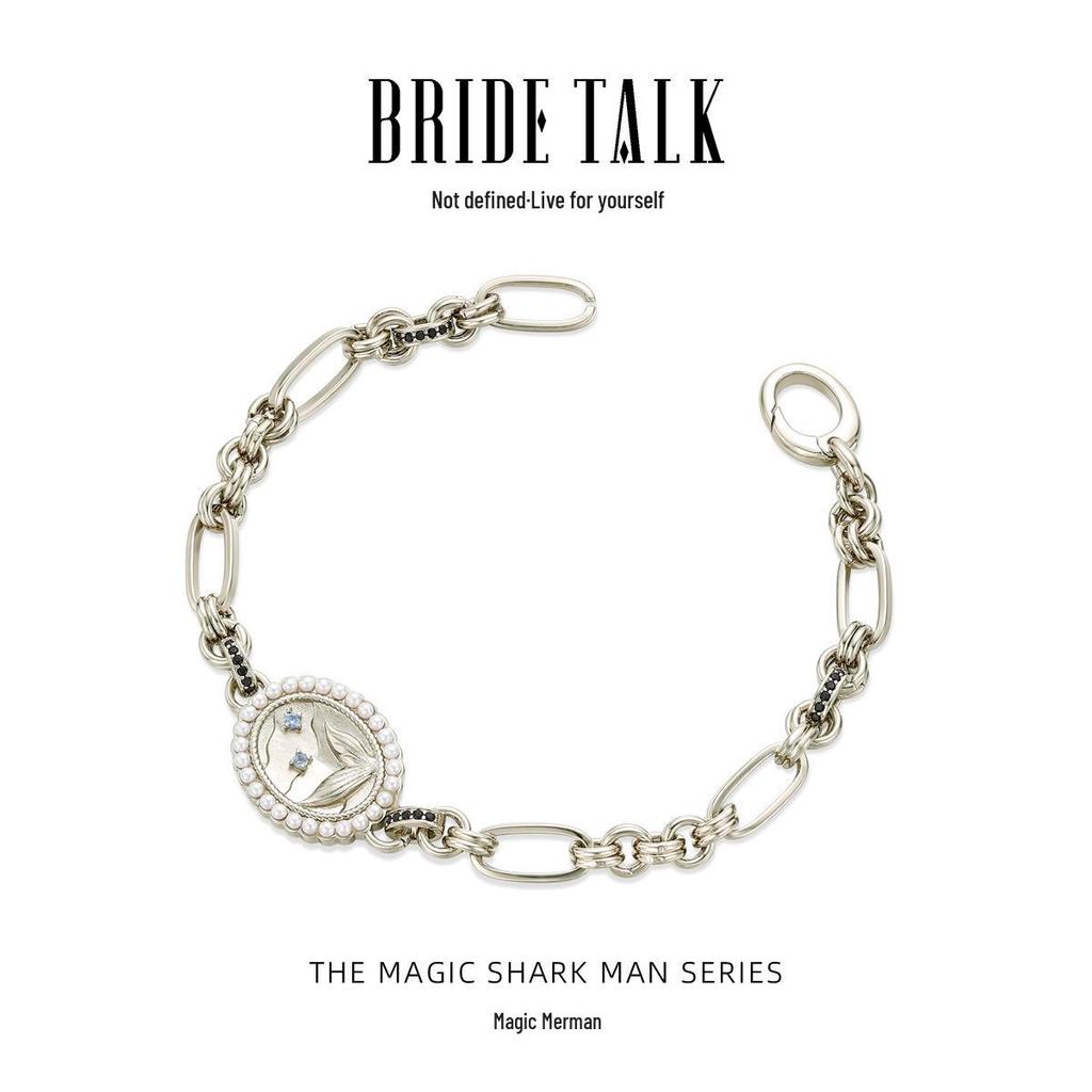 Poseidon Mermaid Fishtail Pearl Bracelet - Gold-Plated Elegant Women's Jewelry