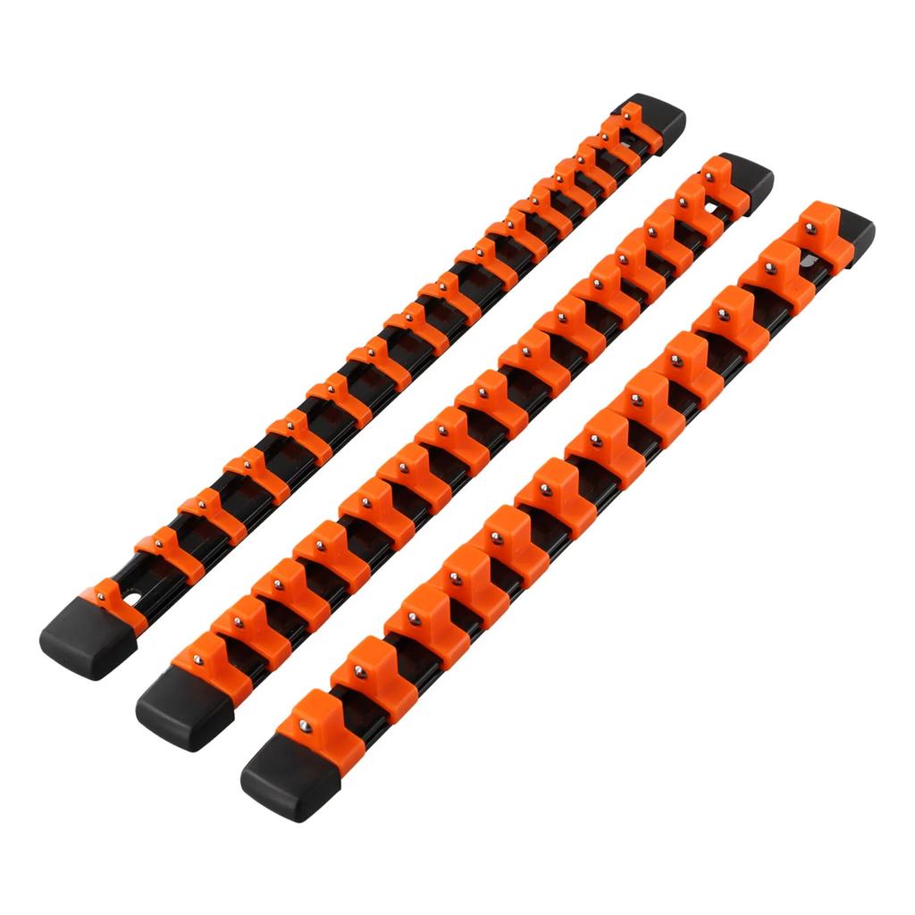 3pcs Wrench Holders Traight Plastic Socket Wrench Organizer Rail Bracket Repair Tools Wall Socket Wrenches Storage Tools