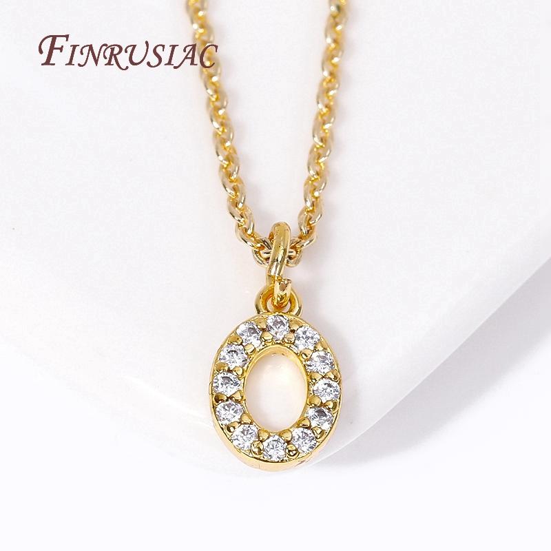 Classic A-Z Initial Letter Pendant Necklace Female 18K Gold Plated Simple Choker Neck Chain Woman Necklaces Jewelry Gifts