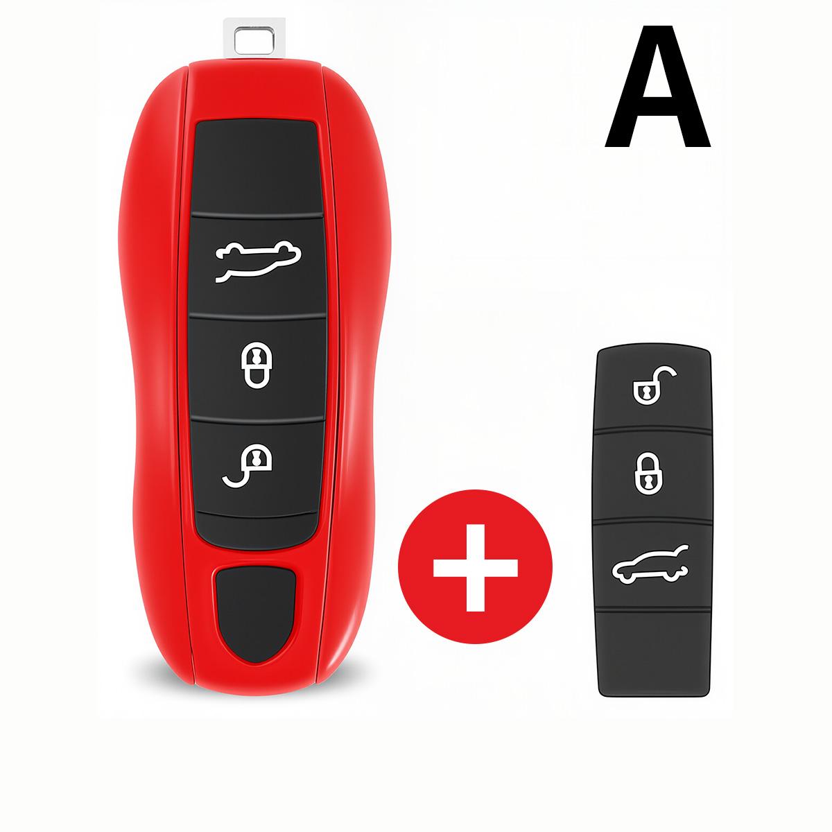 

For Porsche Panamera Carrera Macan Boxster Cayman Cayenne Taycan 911 970 981 991 Car Smart Remote Key Case Fob Covers Set Shell