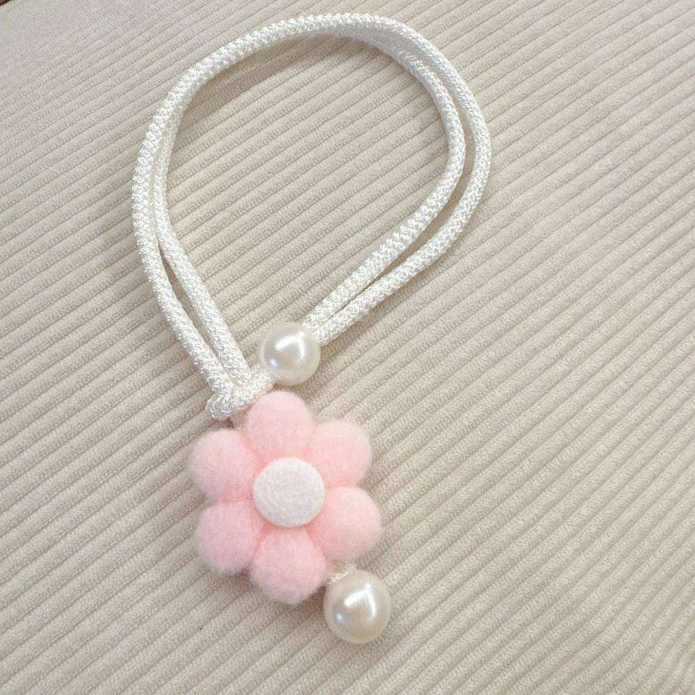 2PCS Drapery Cords Heart-shaped Curtain Tiebacks Romantic with Beads Window Curtain Holders Plush Curtain Strap Valentine's Day
