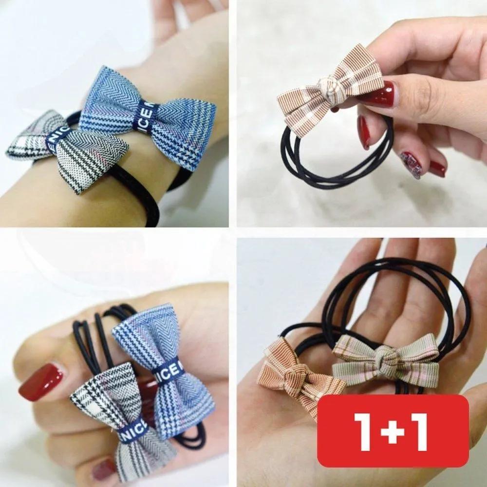 10 Checkered Hair Ties Ribbons for Women's Hair Updos Hairstyles