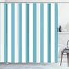 Gestreifter Duschvorhang, Bunt Weiß Modern Mode Minimalistisch Polyester Bedruckter Stoff Badezimmer Dekorative Accessoires