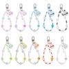 Colorful Charm Beaded Round 10 Colors X 1 of Set of 10 for Birthday School Live Keychains, Charms, Decorations, Snowman, Each, (Small Capacity)