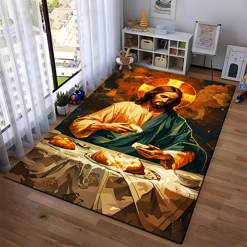 The Christ Jesus stamped non-slip carpet is suitable for use in the living room and on bedroom sofas.