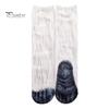 Washable Socks 1 Pair Long 3D Cartoon Animal Paw Print Athletic Soft Comfortable Stretchy Machine Indoor Outdoor