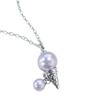 Premium Copper Alloy Ice Cream Pearls Necklace Resin Accent Sturdy for Daily Wear Fashion Accessory Sweet Charm